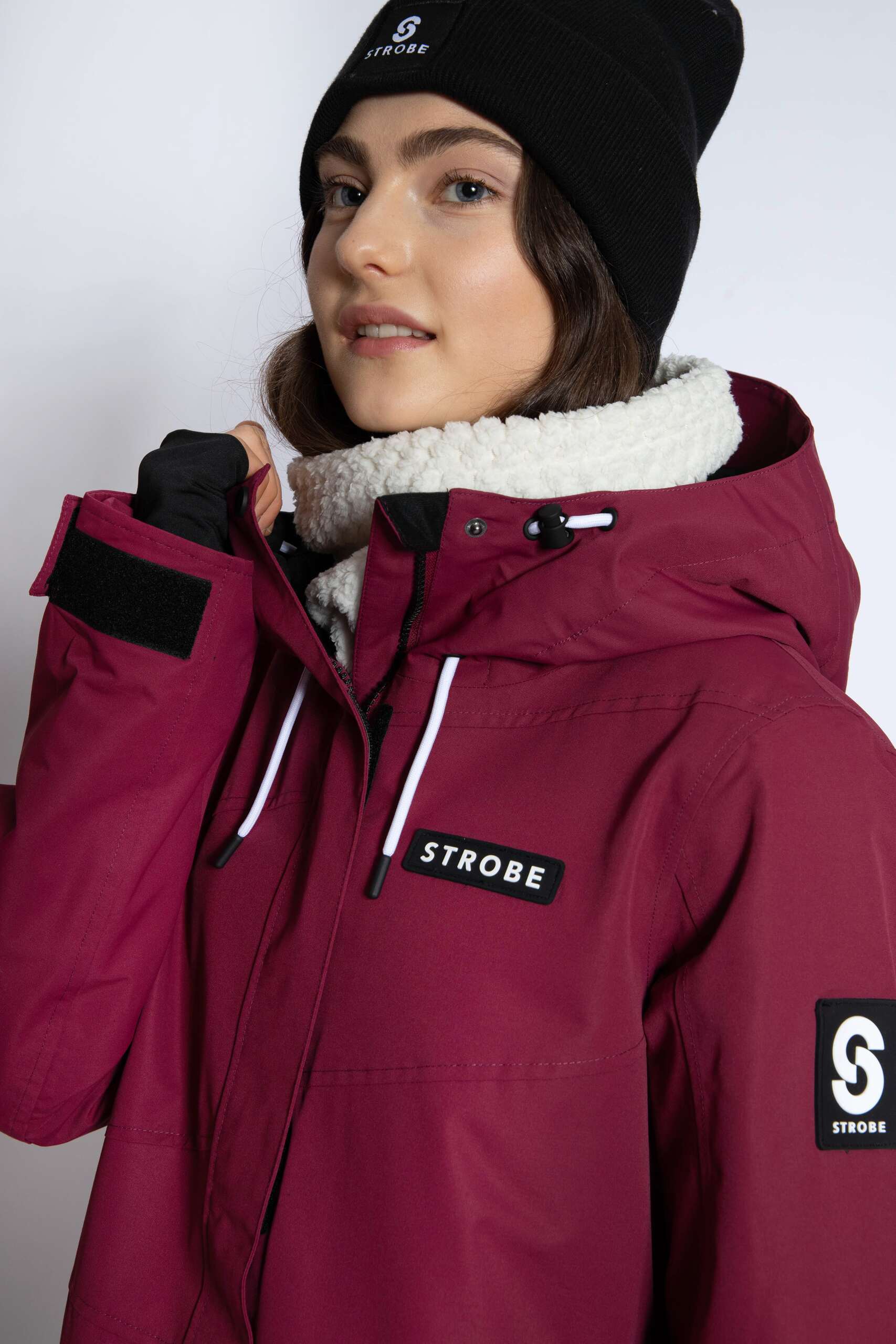 Maroon ski 2024 jacket womens