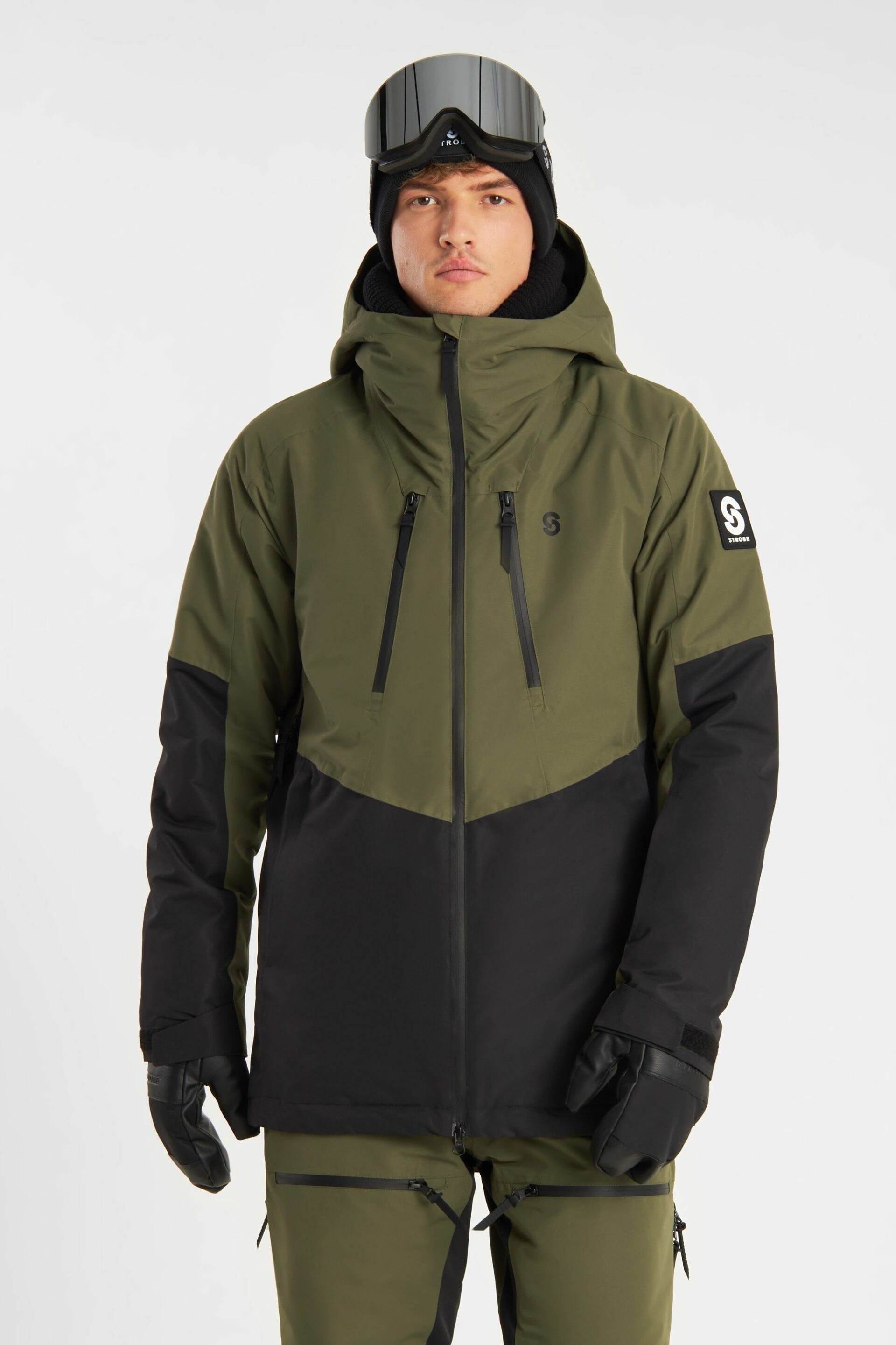 Olive green snow jacket online