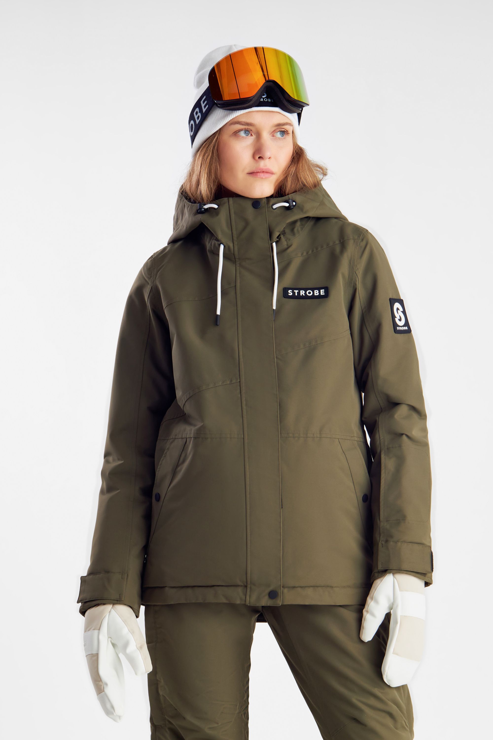 Olive green ski jacket hotsell